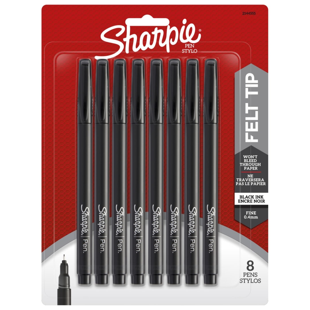 SHARPIE PEN 8 BLK REPACK