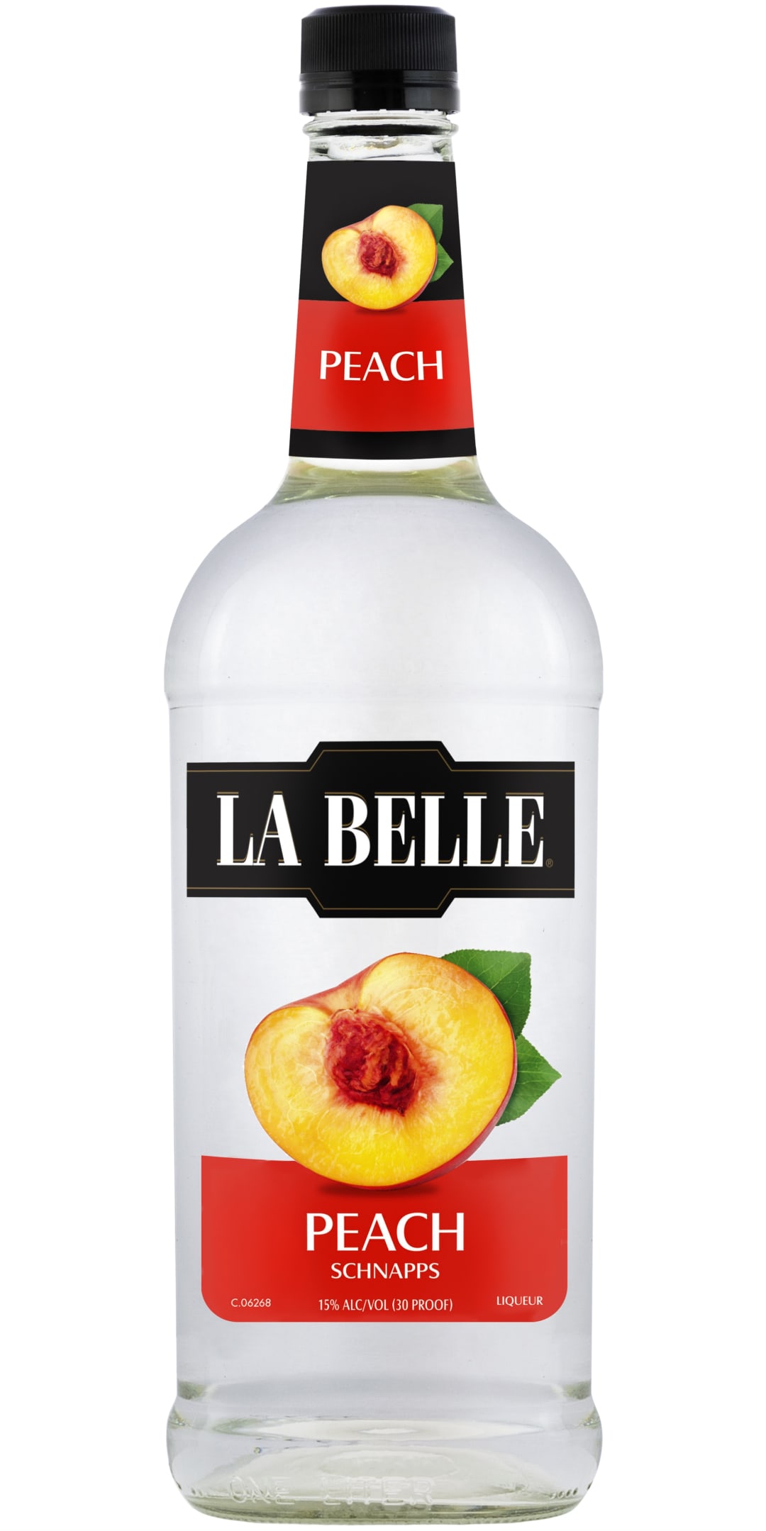 La Belle Peach Schnapps Liqueur 1l 30 Proof