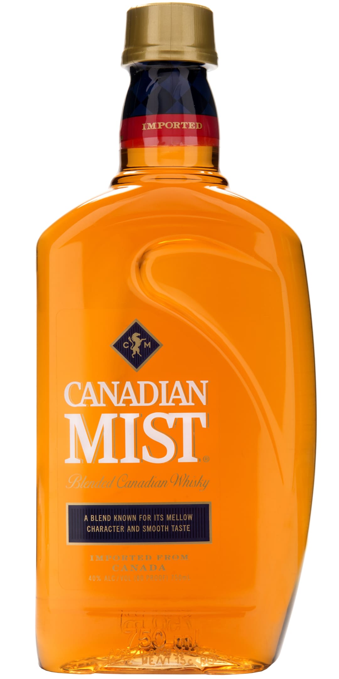 Canadian Mist Blended Canadian Whisky 750ml Traveler Bottle 80 Proof