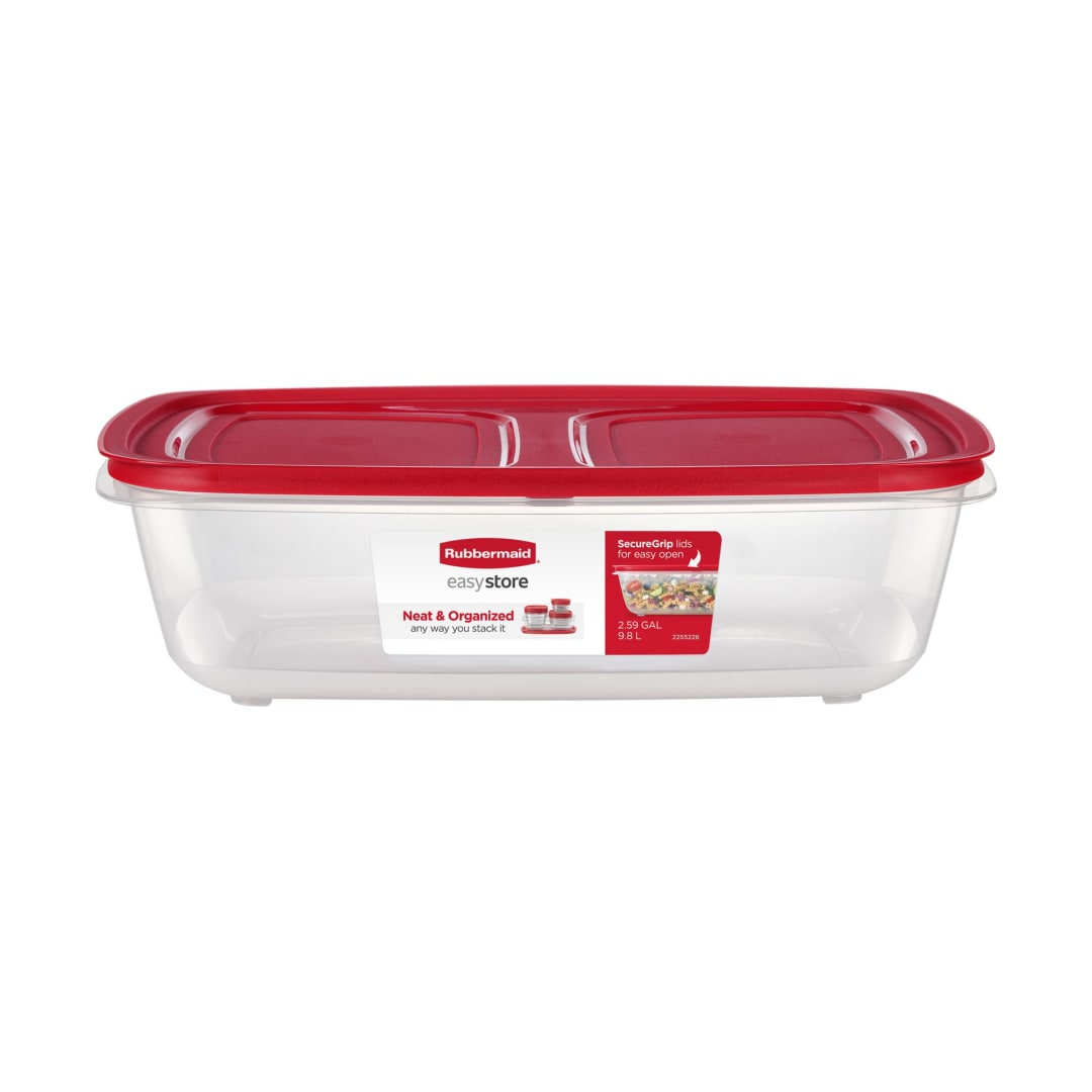 Rubbermaid 41.5-Cup EasyStore Rectangle Container, Food Storage Container, Food Storage Container with Lids
