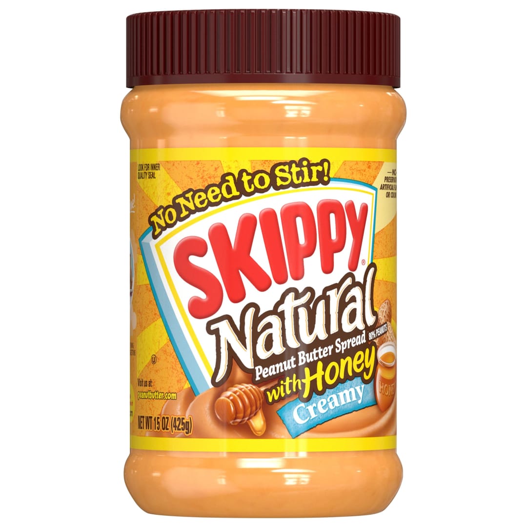 SKIPPY Creamy Natural Peanut Butter Spread with Honey