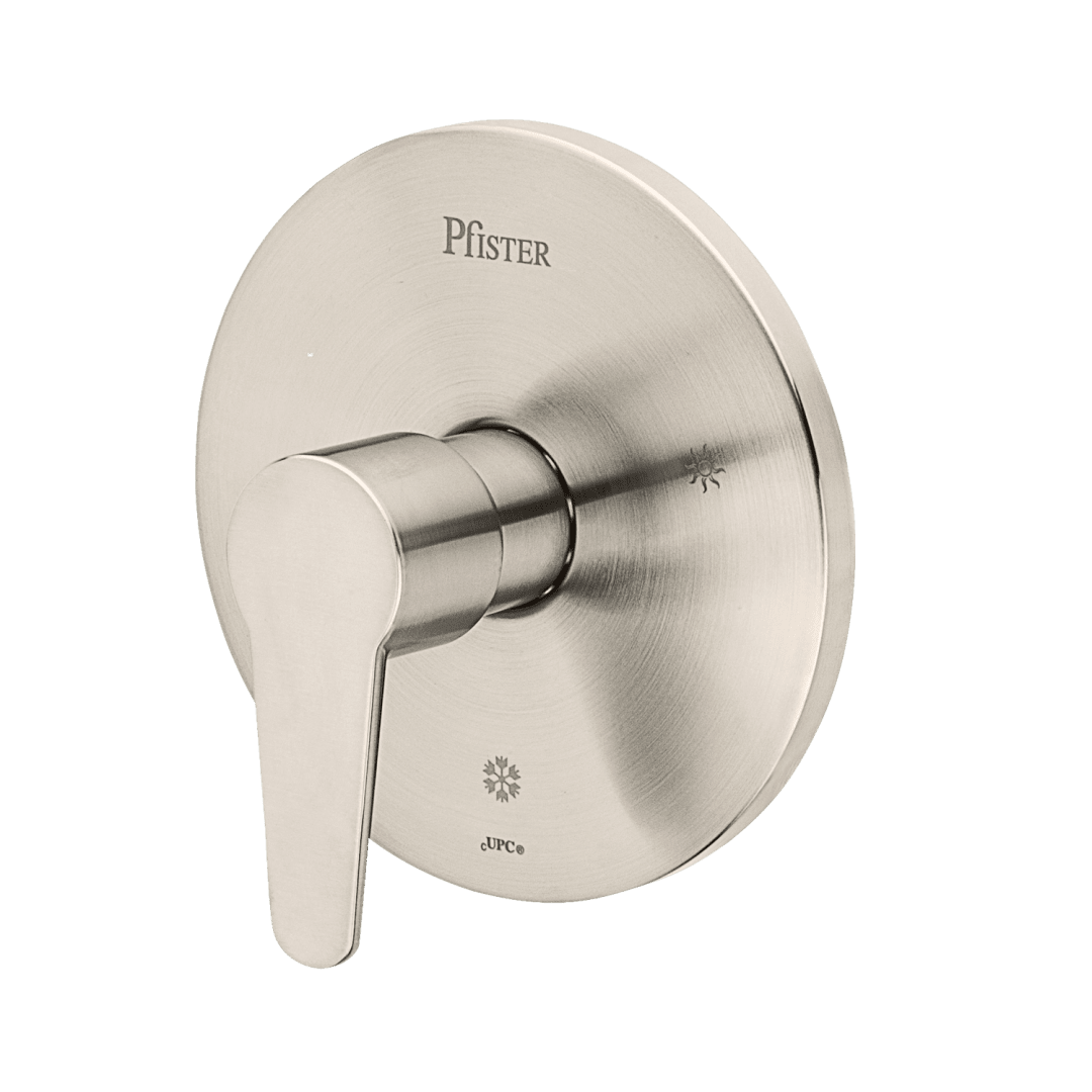 Pfirst Modern Valve, Trim Only in Brushed Nickel