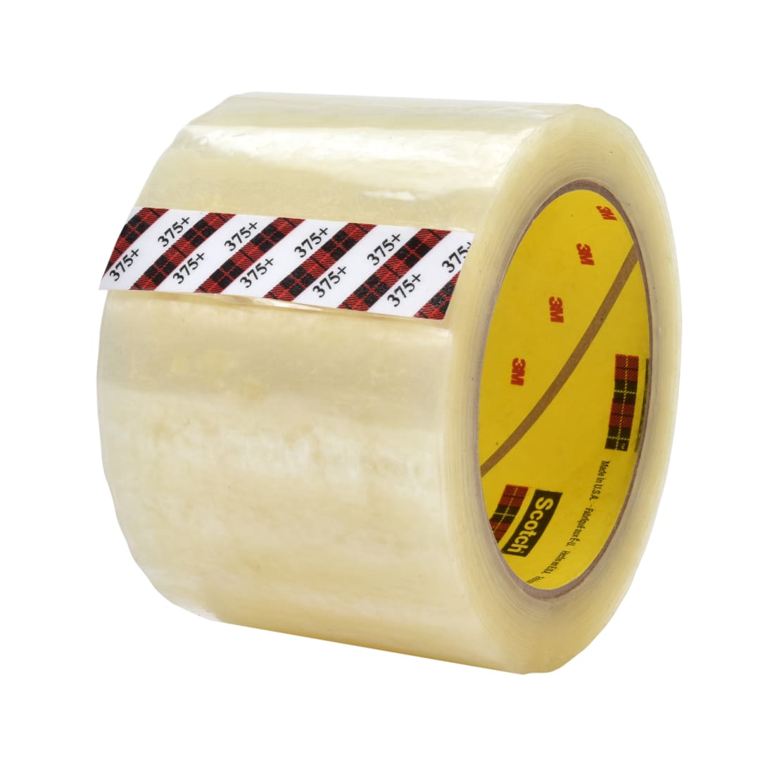 Scotch® Yüksek Yapışma Özellikli Kutu Sızdırmazlık Bandı 375+, Şeffaf, 48 mm x 914 m
