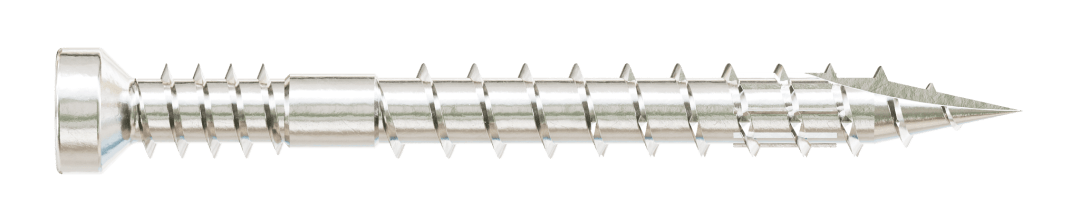 Simpson Strong-Tie FT07112T500 Finish Trim Screw — #7 x 1-1/2 in. T10, Trim-Head, Type 316 (500-Qty)