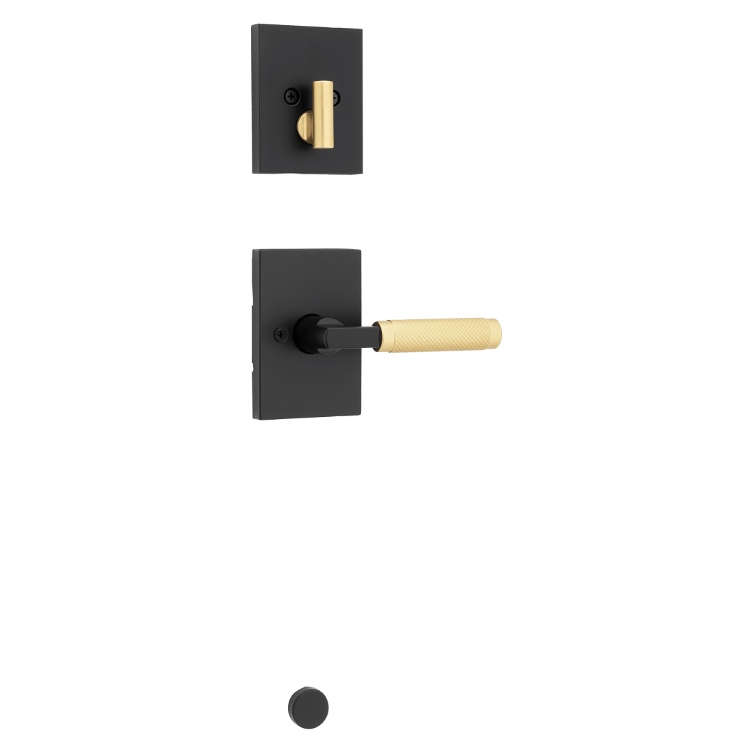 971 Single Cylinder Interior Pack w/ Prava Lever for 818 Signature Series Handlesets in Matte Black and Satin Brass