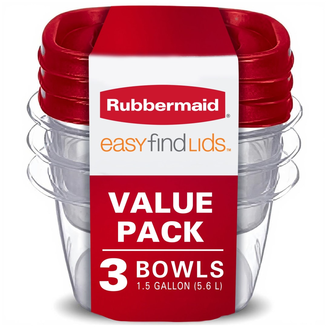 Rubbermaid® EasyFindLids™ Food Storage Container, 5.6 L (1.5 Gallon)