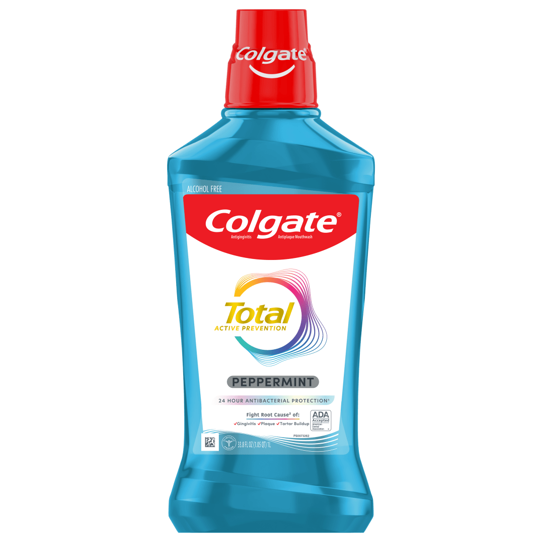 Colgate Total Alcohol Free Mouthwash, Peppermint, 1.0 L