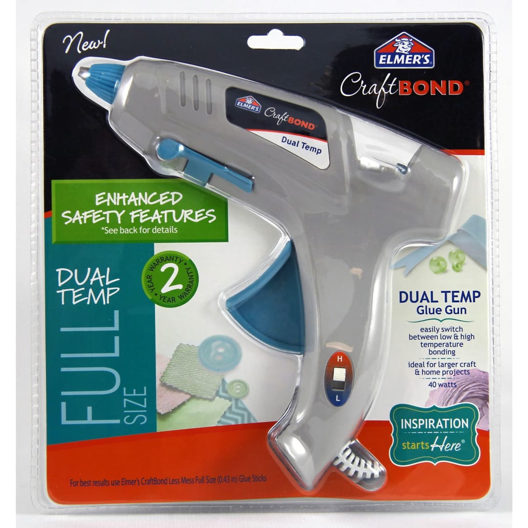 Elmer’s CraftBond Dual Temp Hot Glue Gun, 40 Watt