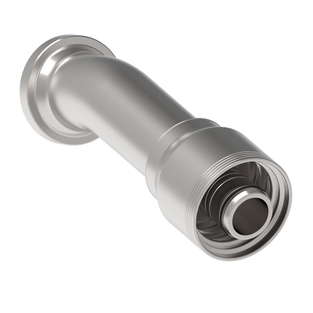 Aeroquip 1 1/4 " Cd61 Flange 22.5° X 1" Hose Fitting