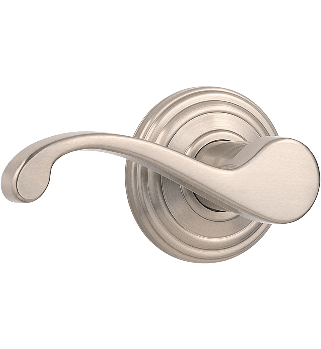 Commonwealth Left-Handed Half-Dummy Lever in Satin Nickel