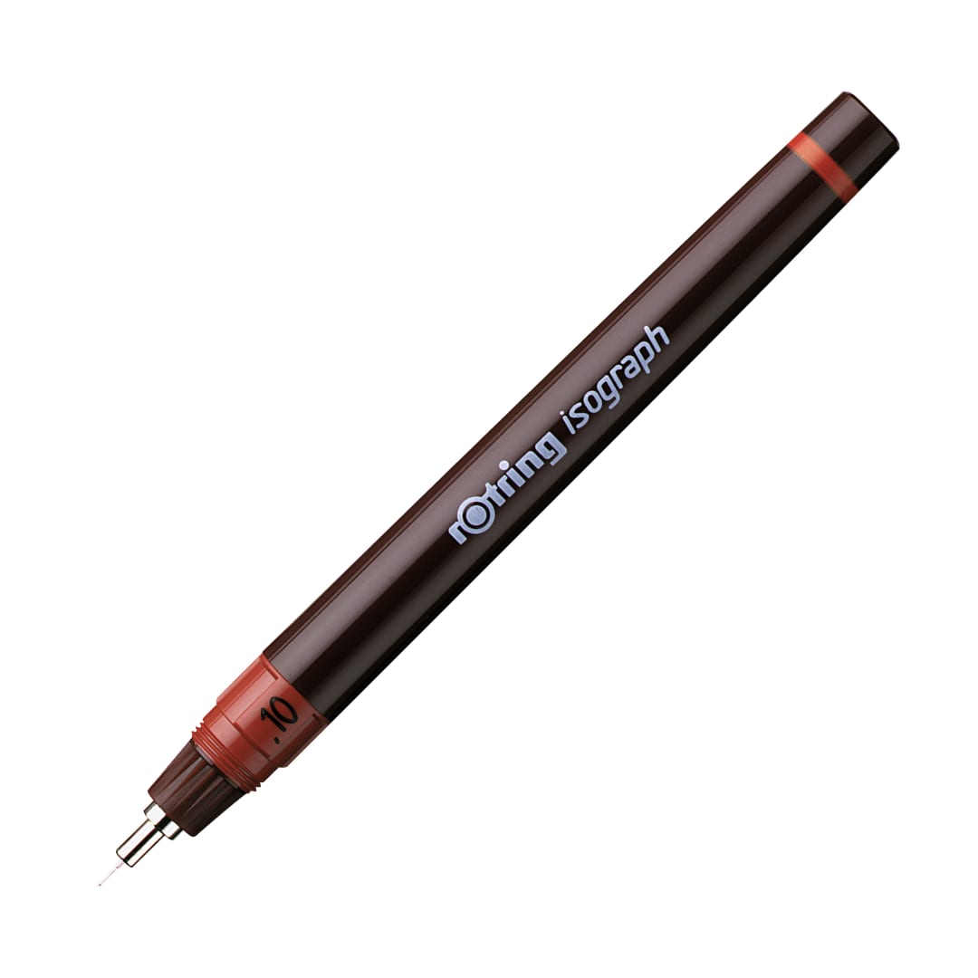 rOtring Isograph Bolígrafo de dibujo técnico | 0,10 mm | Bolígrafo recargable de punta fina