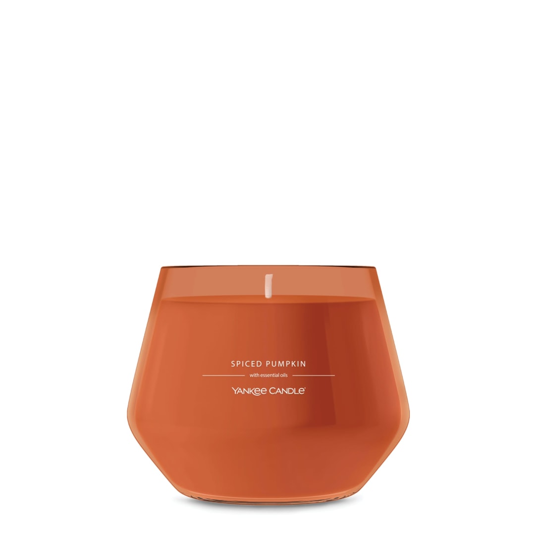 Yankee Candle® Studio Scented Candle with up to 50 Hour Burn Time, Premium Plant Wax Blend for Consistent Burn, 10 oz Jar Candle with Room Filling Fragrance, Spiced Pumpkin