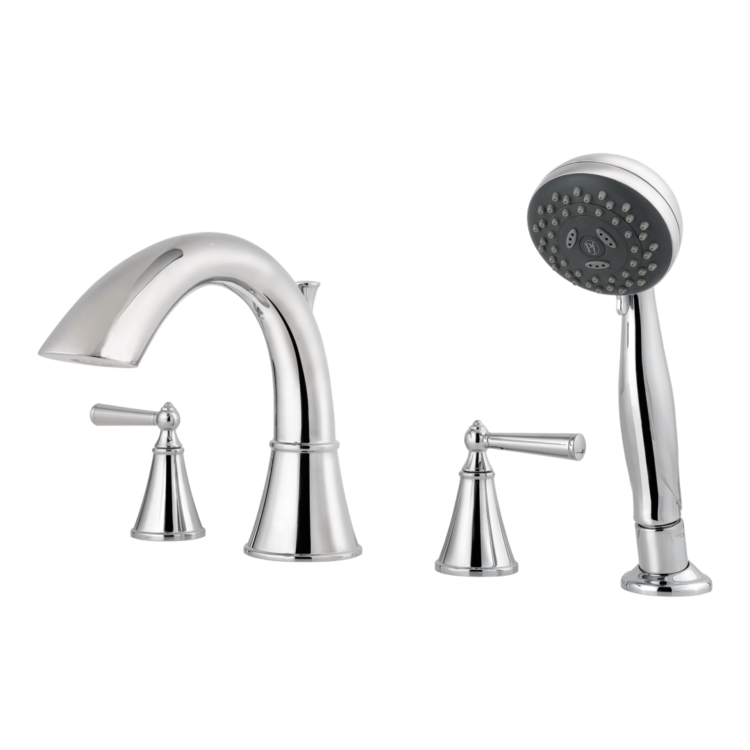 Saxton Roman Tub Trim Kit w/Handshower in Polished Chrome