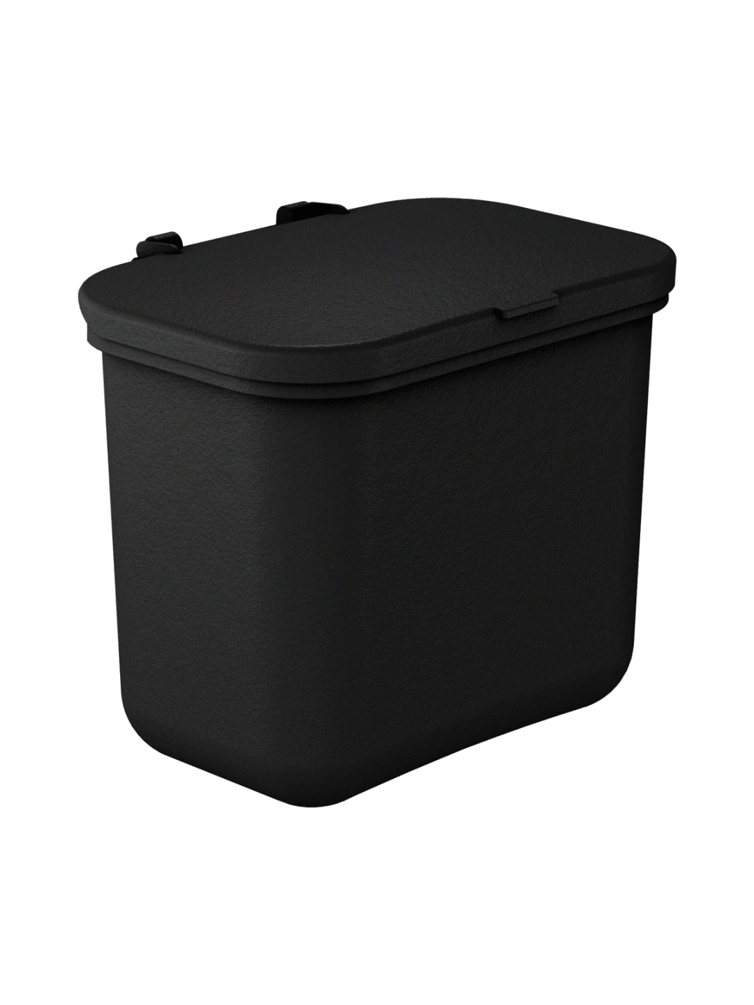 HANGING WASTE BASKET - Single - Kit - Solid Lift - Black PCR