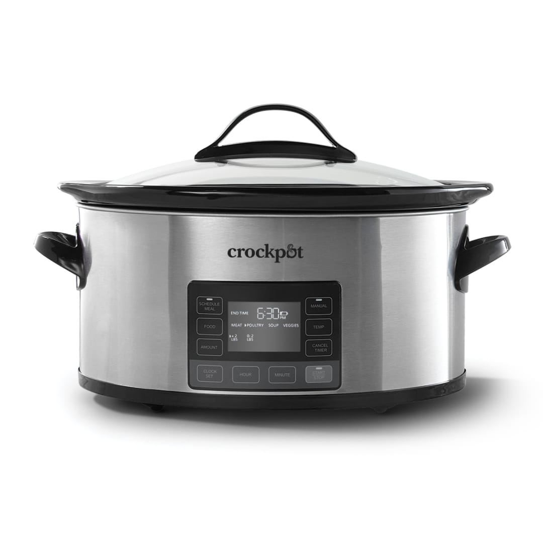 Crock-Pot MyTime Technology 6 Quart Programmable Slow Cooker and Food Warmer with Digital Timer Stainless Steel (2137020)