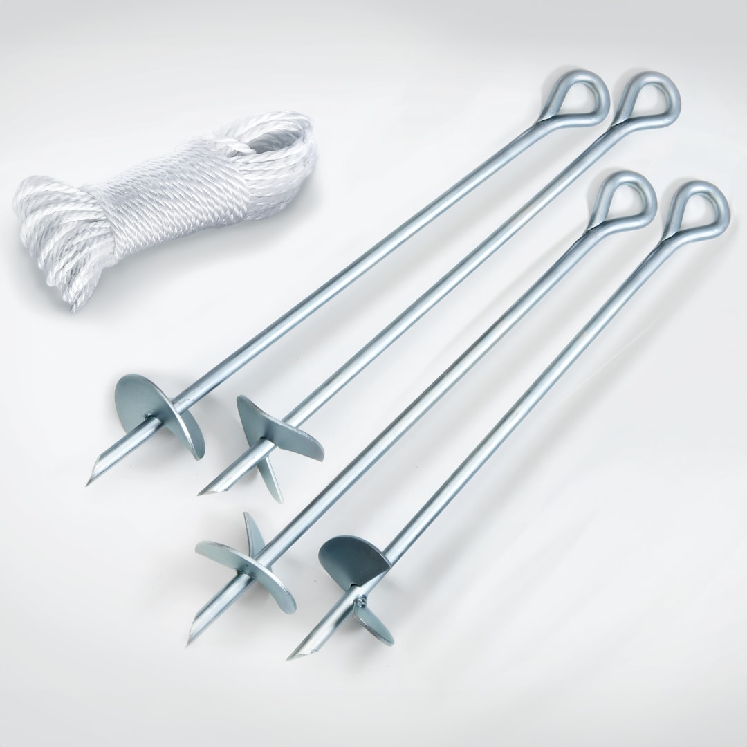 ShelterLogic 3 x 15 ft Anchor Auger Kit Set Of 4