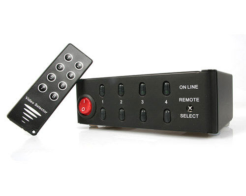 4 Port VGA Video Selector Switch w/ Remote