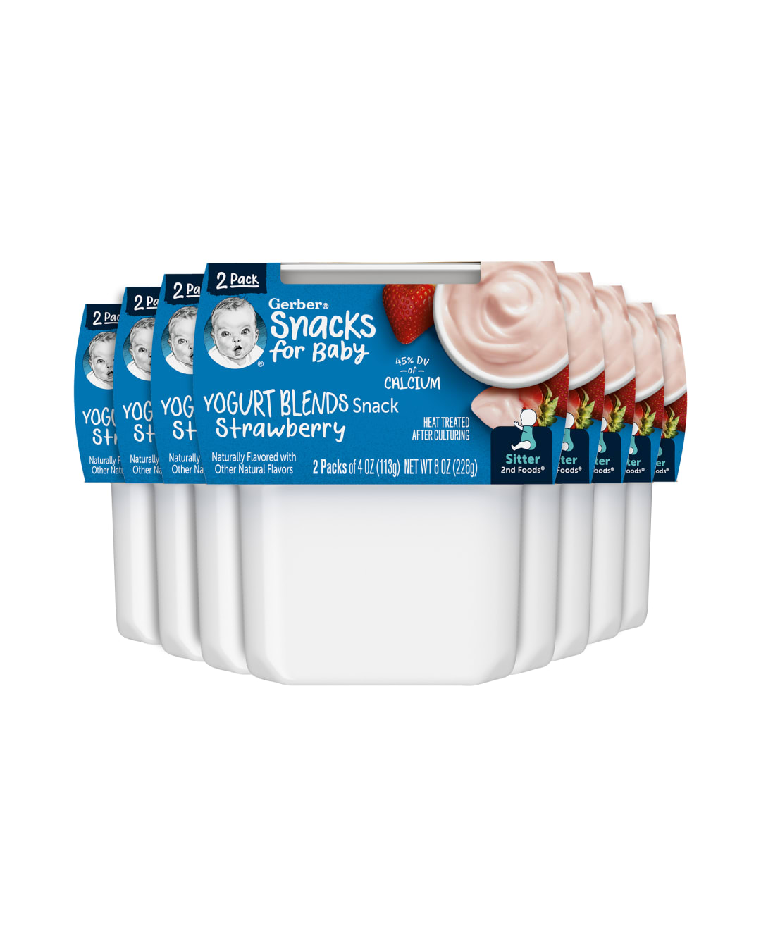 Gerber Stage 2 Baby Food, Strawberry Yogurt Tubs, Baby Yogurt, 16PK