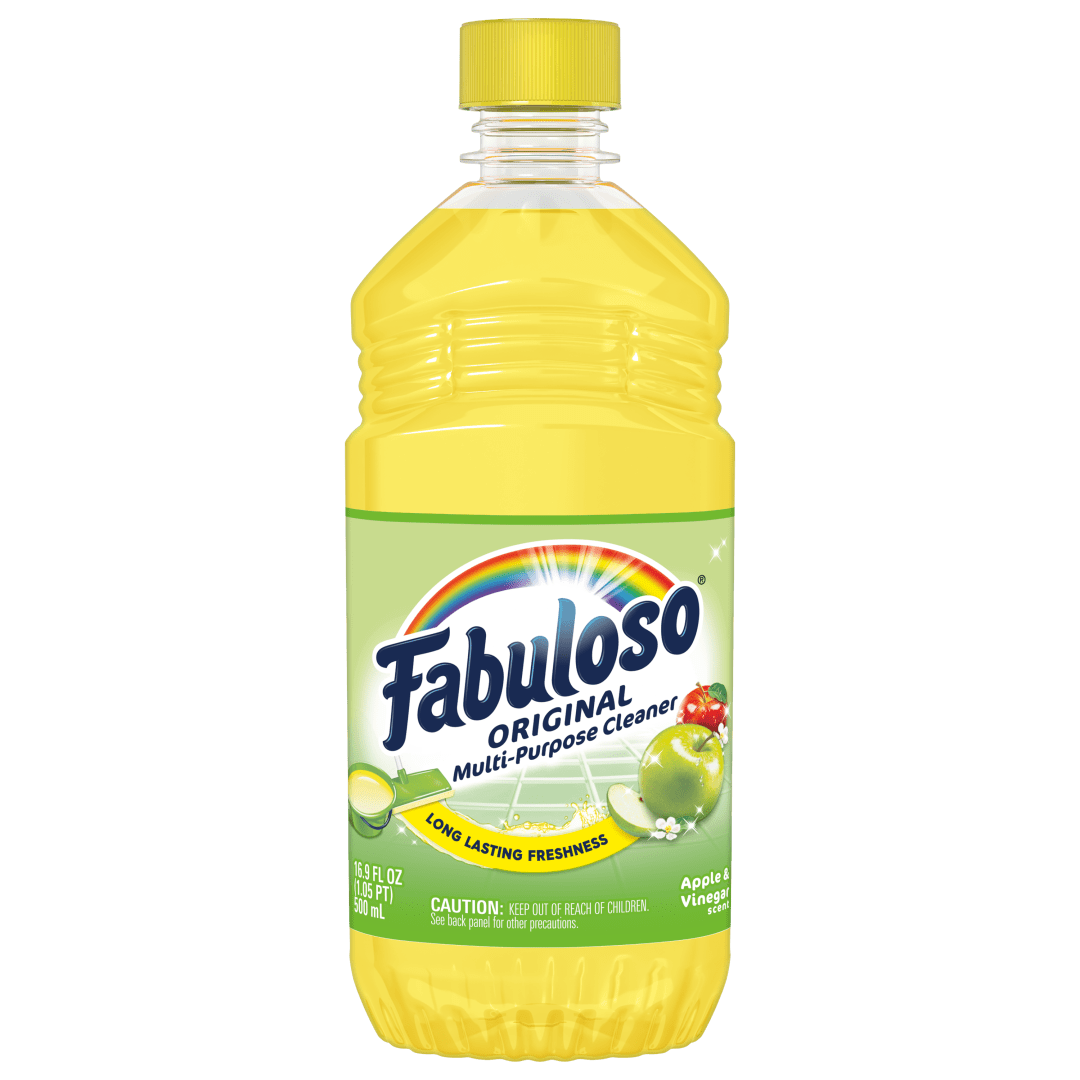 Fabuloso Original Multi-Purpose Cleaner, Powerful Cleaning, Long-Lasting Freshness, No Rinse Floor Cleaner, Apple with Vinegar Scent, 16.9 fl oz