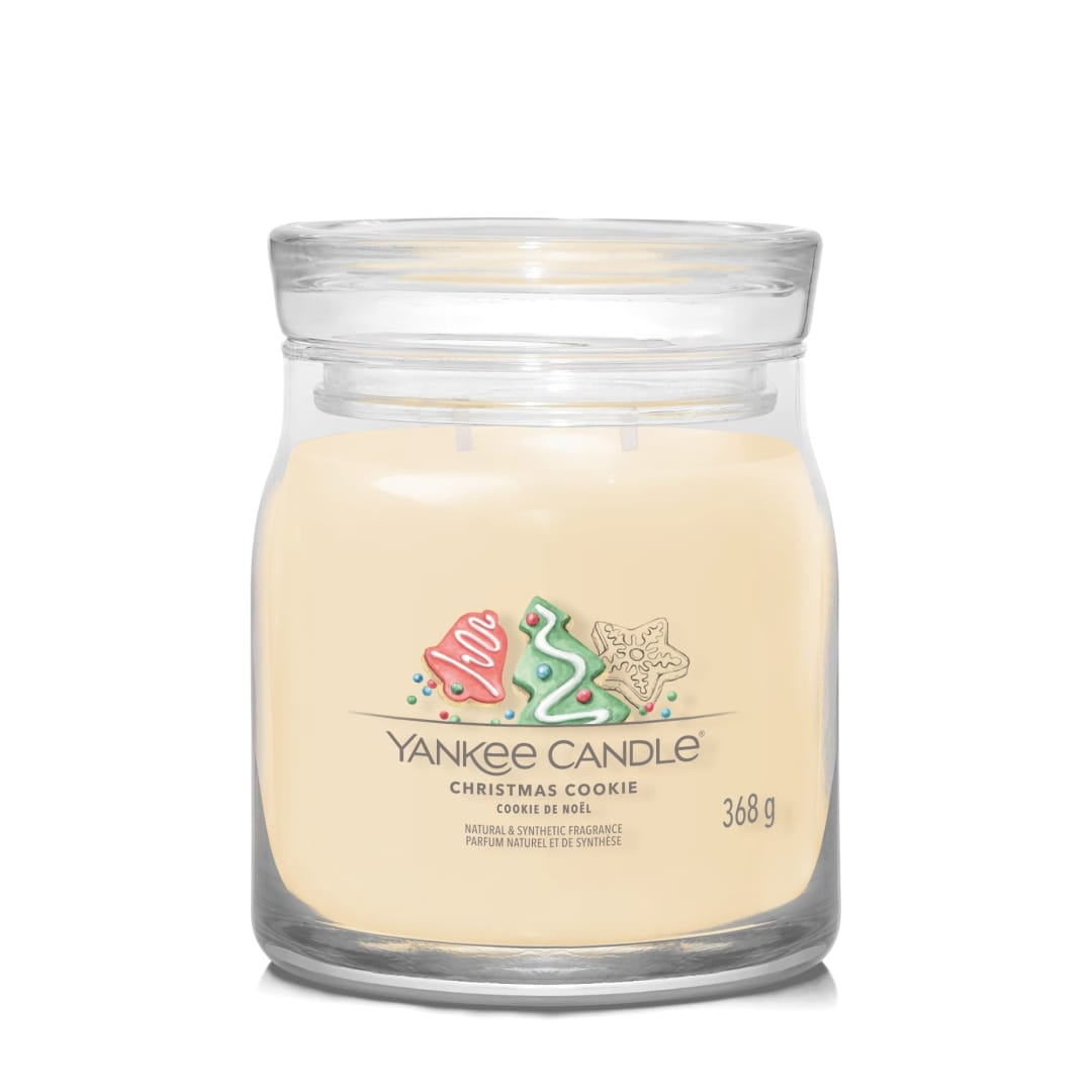 YANKEE CANDLE SIGNATURE MEDIUM JAR CHRISTMAS COOKIE