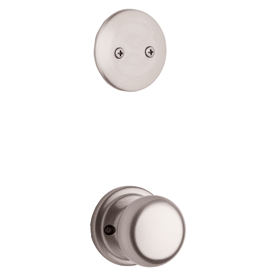 606 Dummy Interior Pack w/Hancock Knob for Kwikset Series Handlesets in Satin Nickel