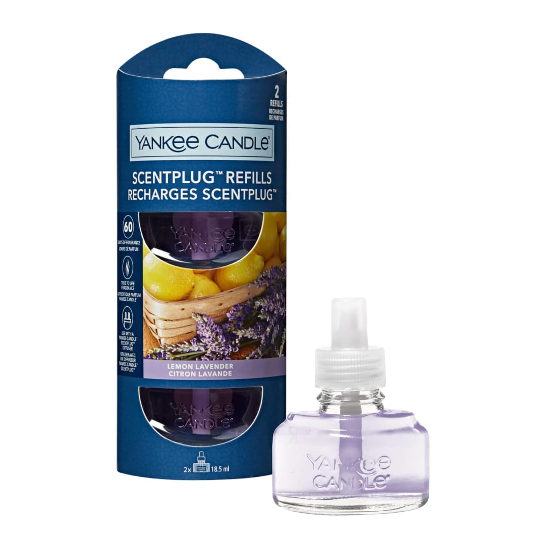 Yankee Candle® ScentPlug Fragrance Refills | Lemon Lavender Plug in Air Freshener Oil | Up to 60 Days of Fragrance | 2 Count