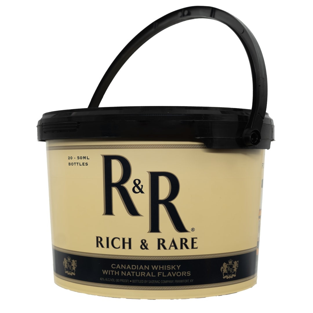 Rich & Rare Canadian Whisky Bucket 20 Pack 50ml 80 Proof