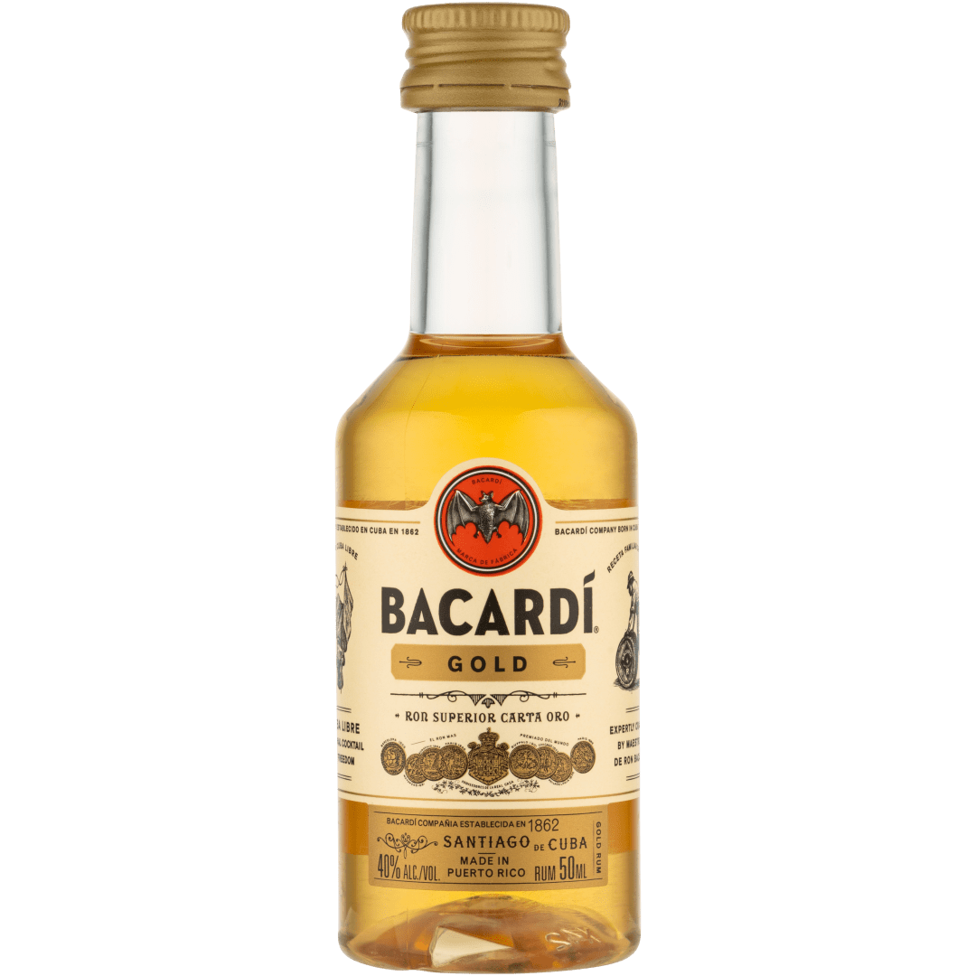 Bacardi Gold Rum, Gluten Free 40% 50mL