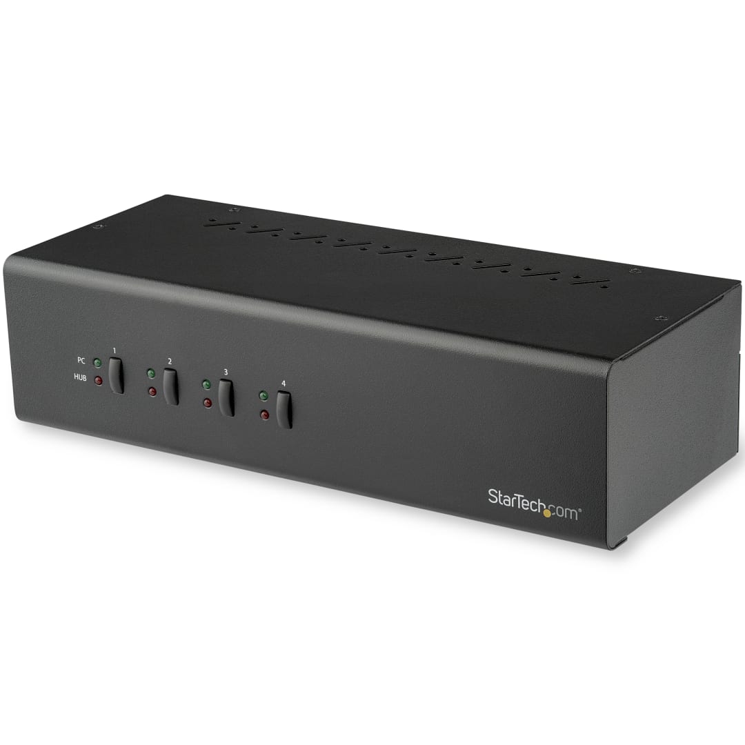 4 Port Dual Link Dual DVI USB KVM Switch with Audio USB 3