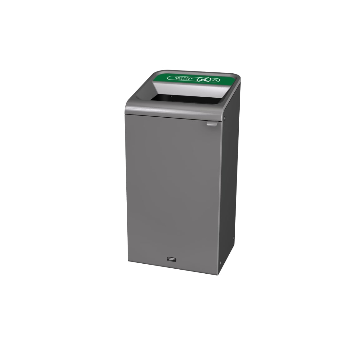 Rubbermaid Commercial Products Configure™ 23 Gal 1-Stream Compost Trash Can, Grey Stenni