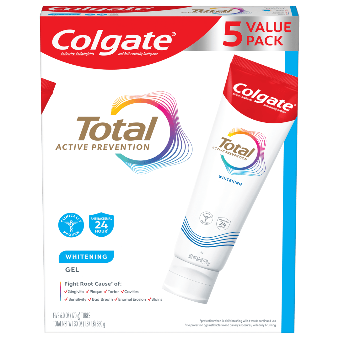 Colgate Total Whitening Gel Toothpaste 6.0 oz 5pk