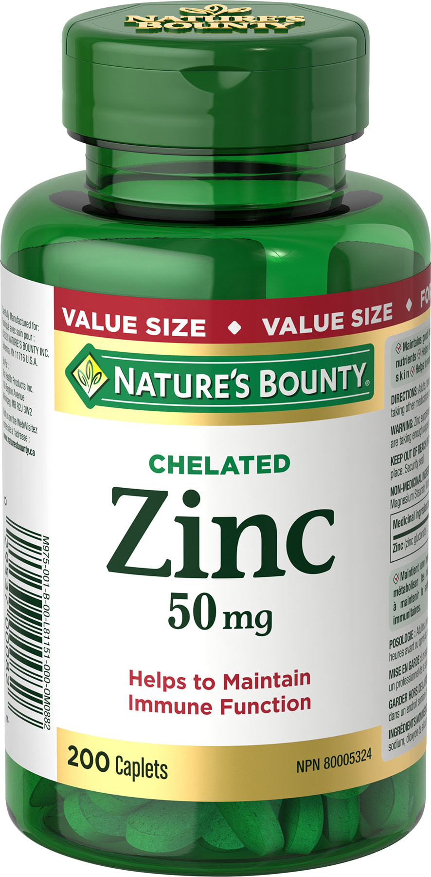 NBBL Zinc 50 mg BC 24x200ct CA