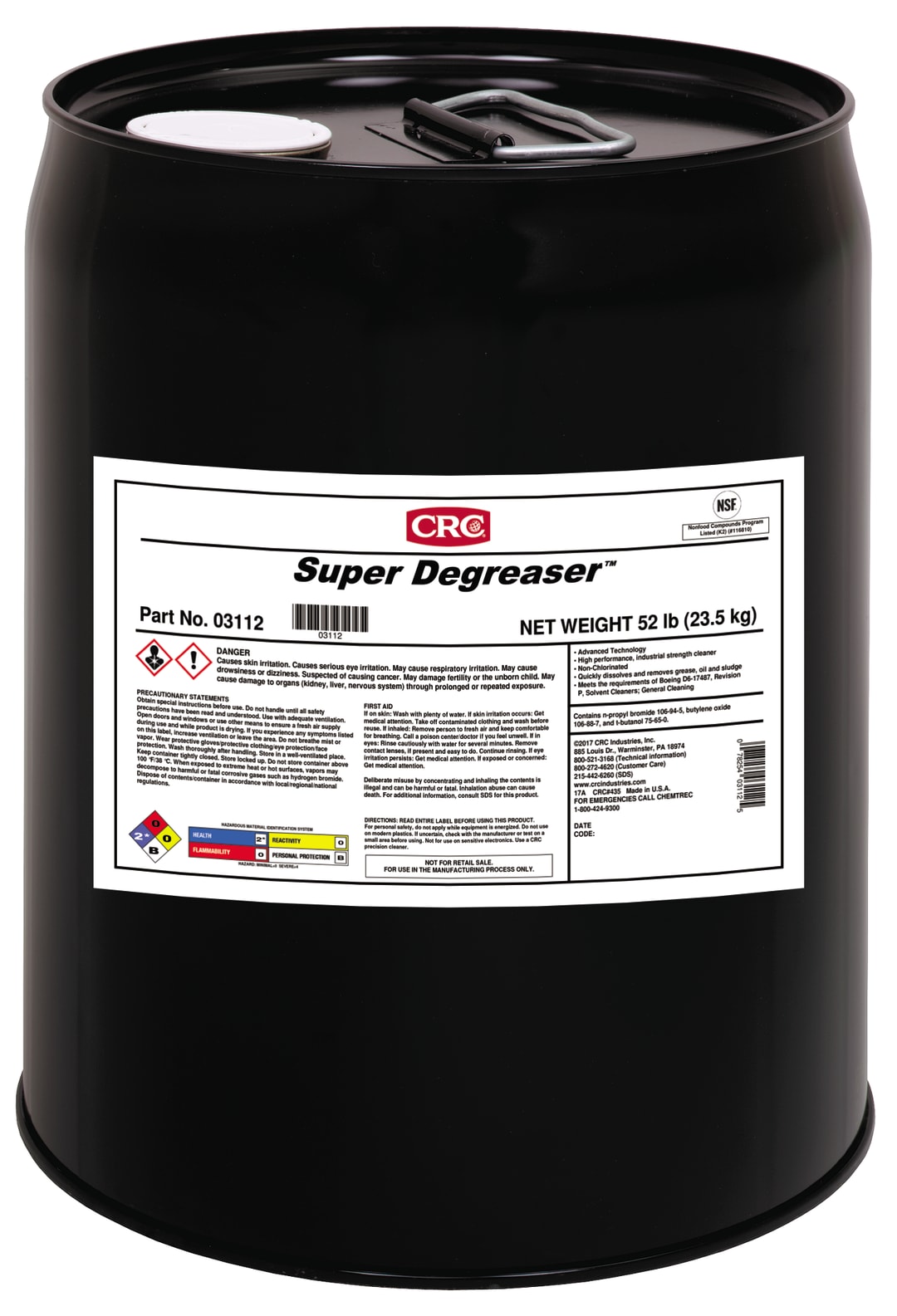 CRC Super Degreaser Cleaner/Degreaser 1X5GL