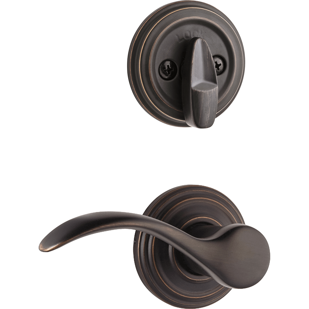 966 Single Cylinder Interior Pack w/ Pembroke Right-Handed Lever for Signature Series Handlesets in Venetian Bronze