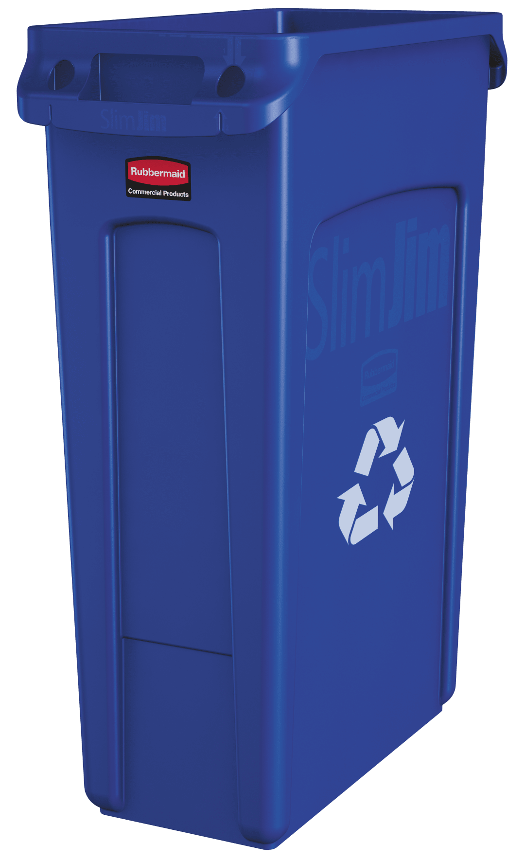 Rubbermaid Commercial Products SLIM JIM 23 Gallon Vented Recycling Container , Blue