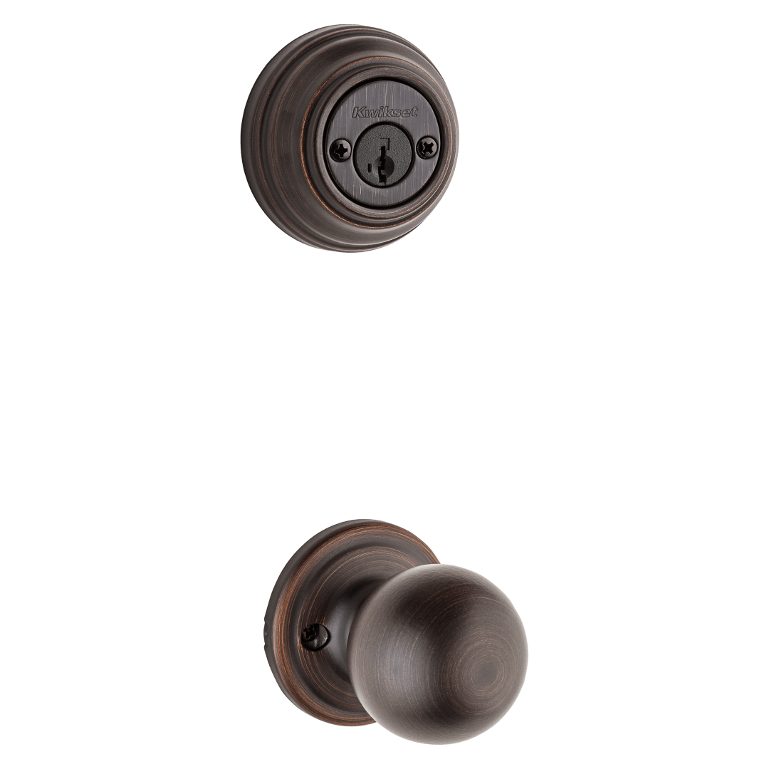 966 Double Cylinder Interior Pack w/Circa Knob featuring SmartKey Security™ for Signature Series Handlesets in Venetian Bronze