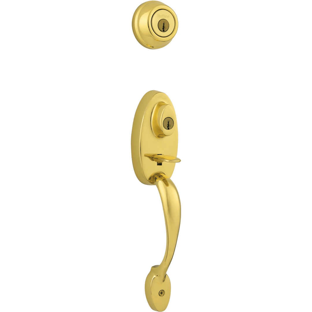 Gibson Dummy Exterior Only Handleset in Polished Brass