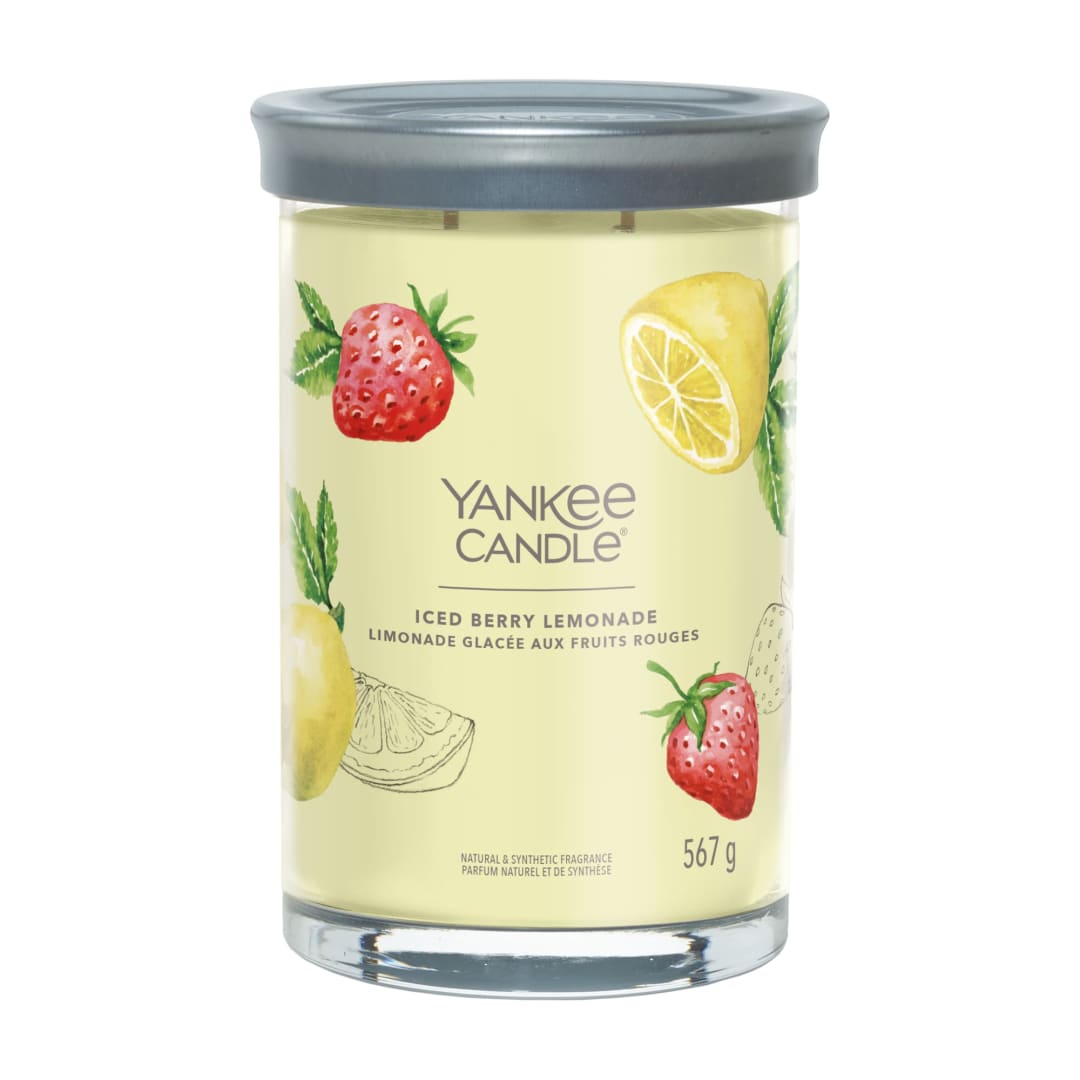 Yankee Candle® Signature Scented Candle | Iced Berry Lemonade Large Tumbler Candle with Double Wicks | Soy Wax Blend