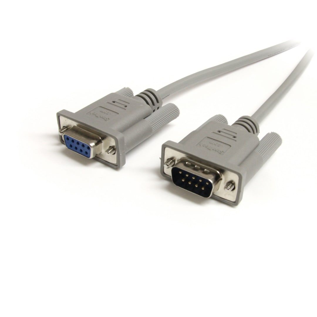 6ft VGA Monitor Null Modem Serial Cable DB9 M F