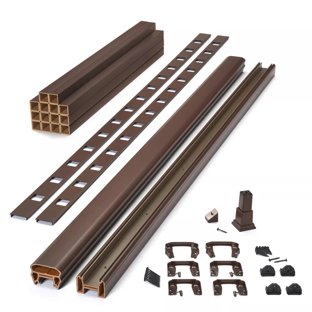 6-ft x 42-in Transcend Horizontal Rail Kit with Composite Balusters - Vintage Lantern Full Span
