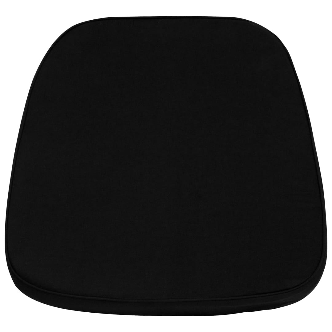 Louise Soft Black Fabric Chiavari Chair Cushion