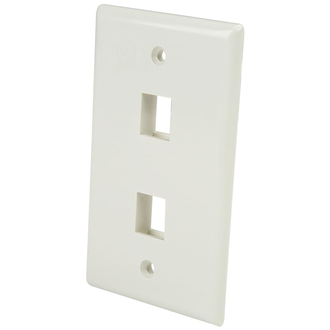 DUAL OUTLET UNIVERSAL WALLPLATE-WHITE