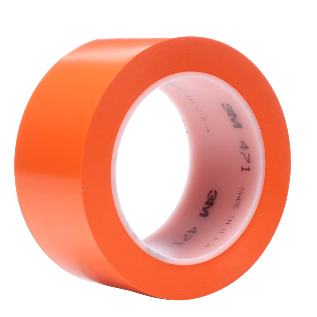 3M™ Vinyl Tape 471, Orange, 1220 mm x 33 m, 1 roll per case, Untrimmed