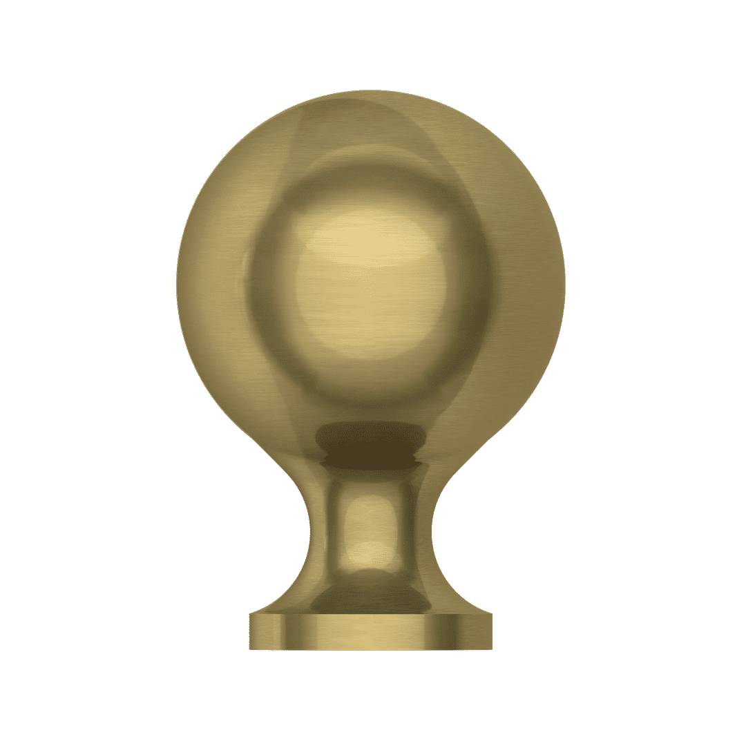 4913 Oval Knob 1.32" X 1", In Heirloom Brass