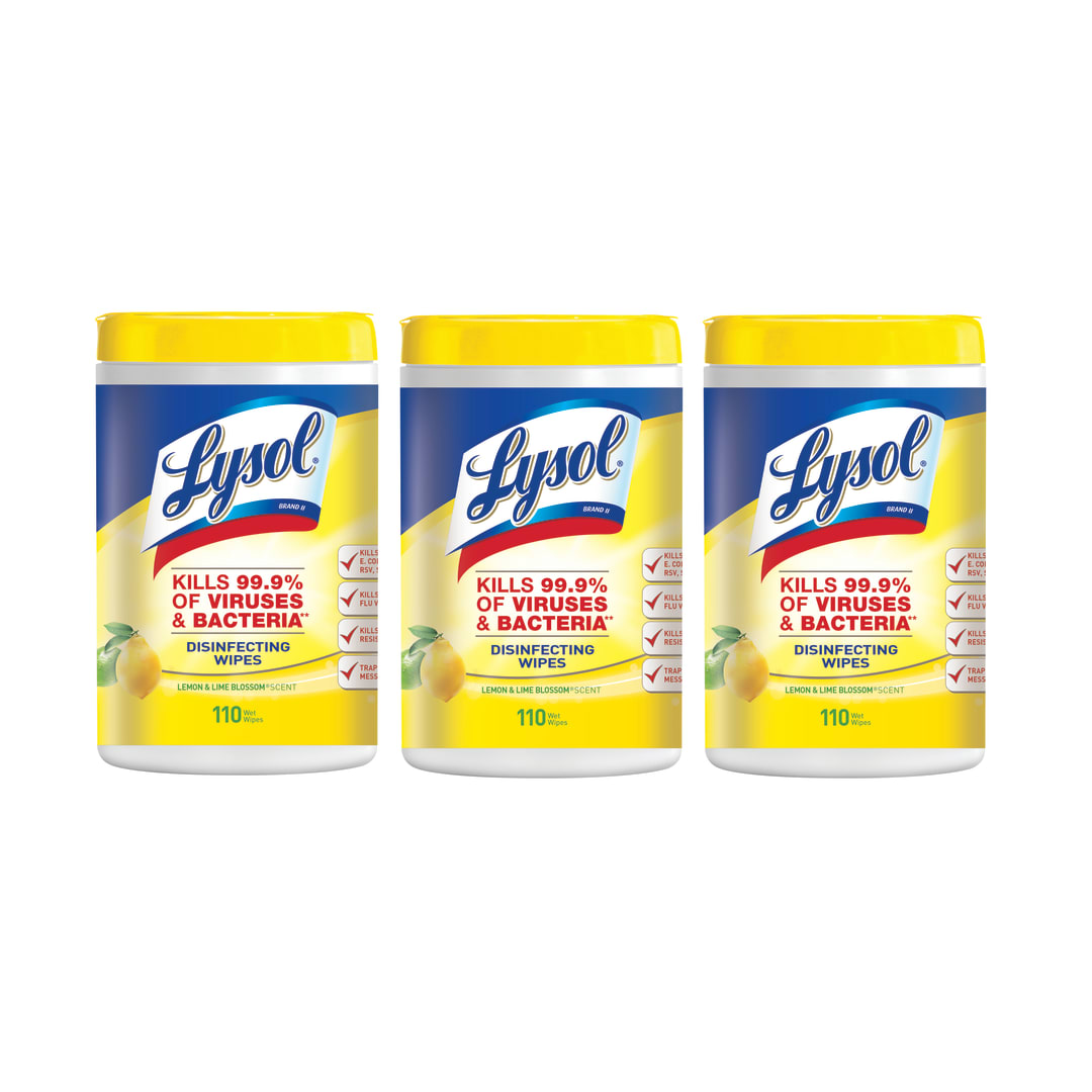 LYSOL® Disinfecting Wipes - Lemon & Lime Blossom 3/110 ct.