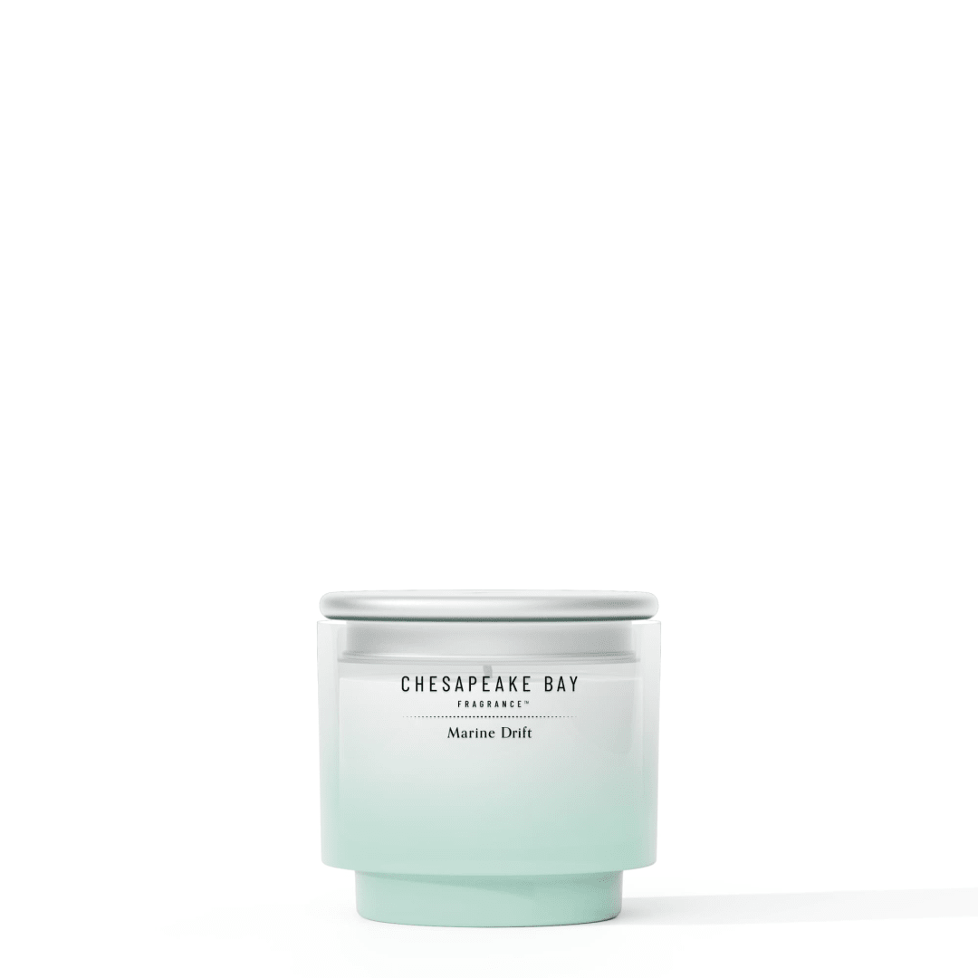 Chesapeake Bay Candle 4.5oz | Marine Drift Scent |Exclusive Mood Evoking Fragrance |Sea Glass-Inspired Jar | Premium Soy Blend Wax with Essential Oils | Coastal Fragrance for Home Dcor or Gifting