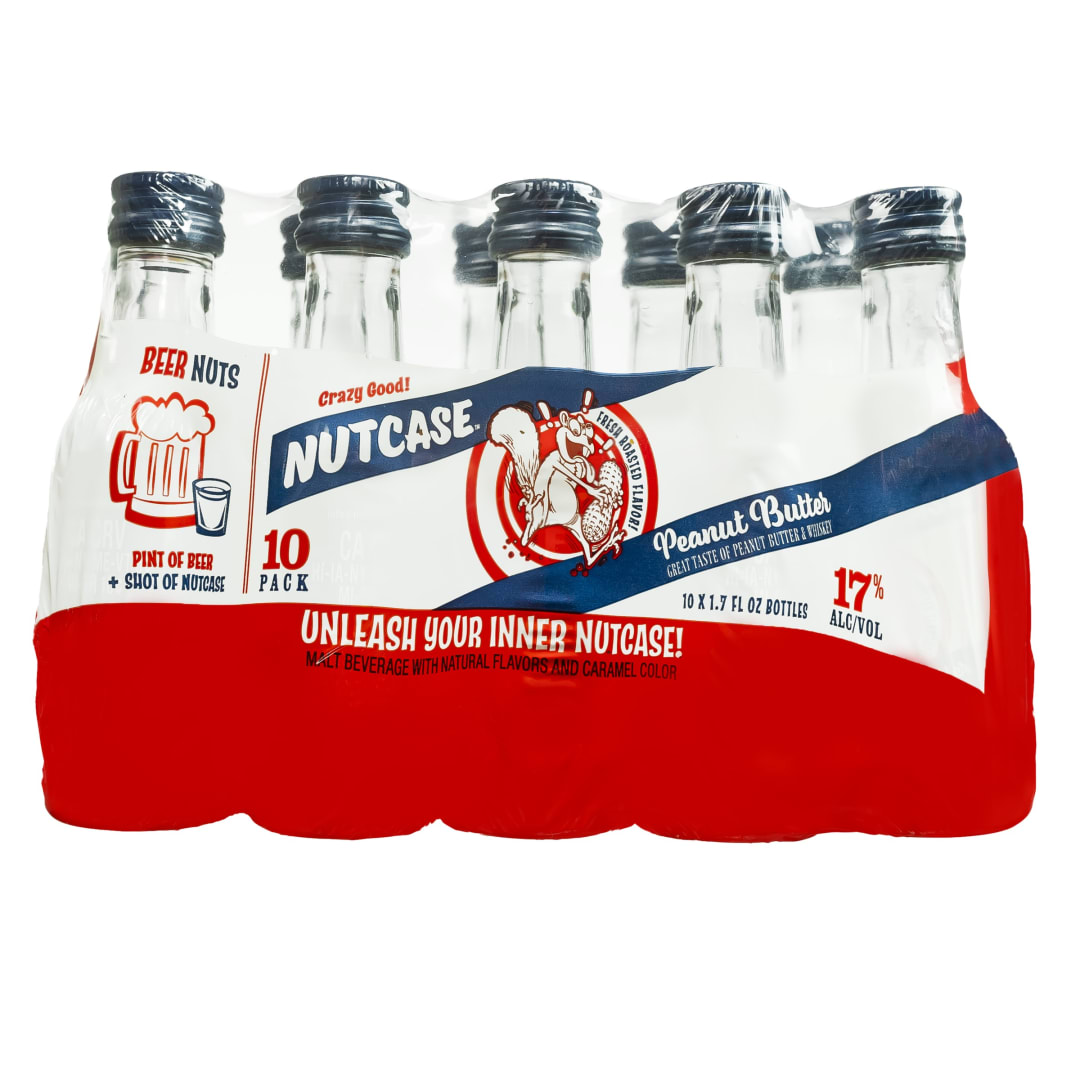 Nutcase Peanut Butter Whiskey Malt Beverage 10 Pack 50ml 34 Proof