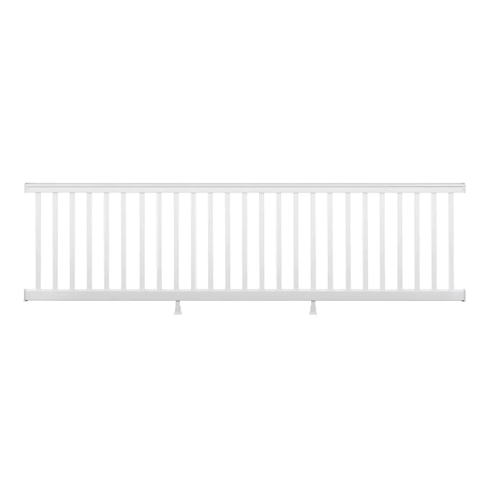 10-ft x 36-in Select® Horizontal T-Rail Kit with Square Composites Balusters - Classic White