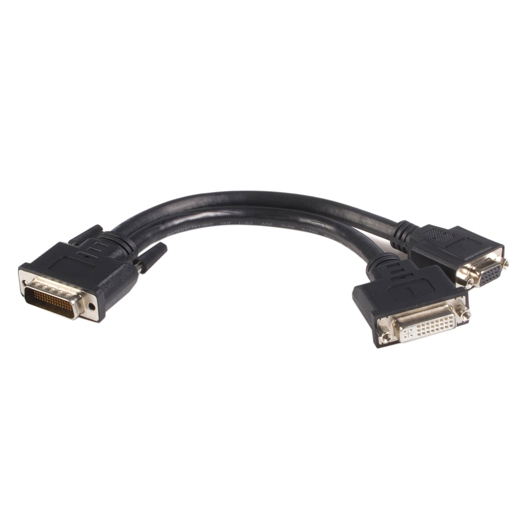 8 inch DMS 59 to DVI and VGA Cable