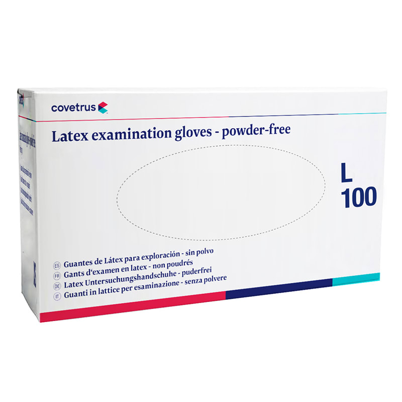 Covetrus Powder-Free Latex Examination Glove, White, Large